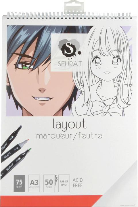 Seurat Layout marker spiral pad, 50 pages, A3, 75g/m2 (A3)