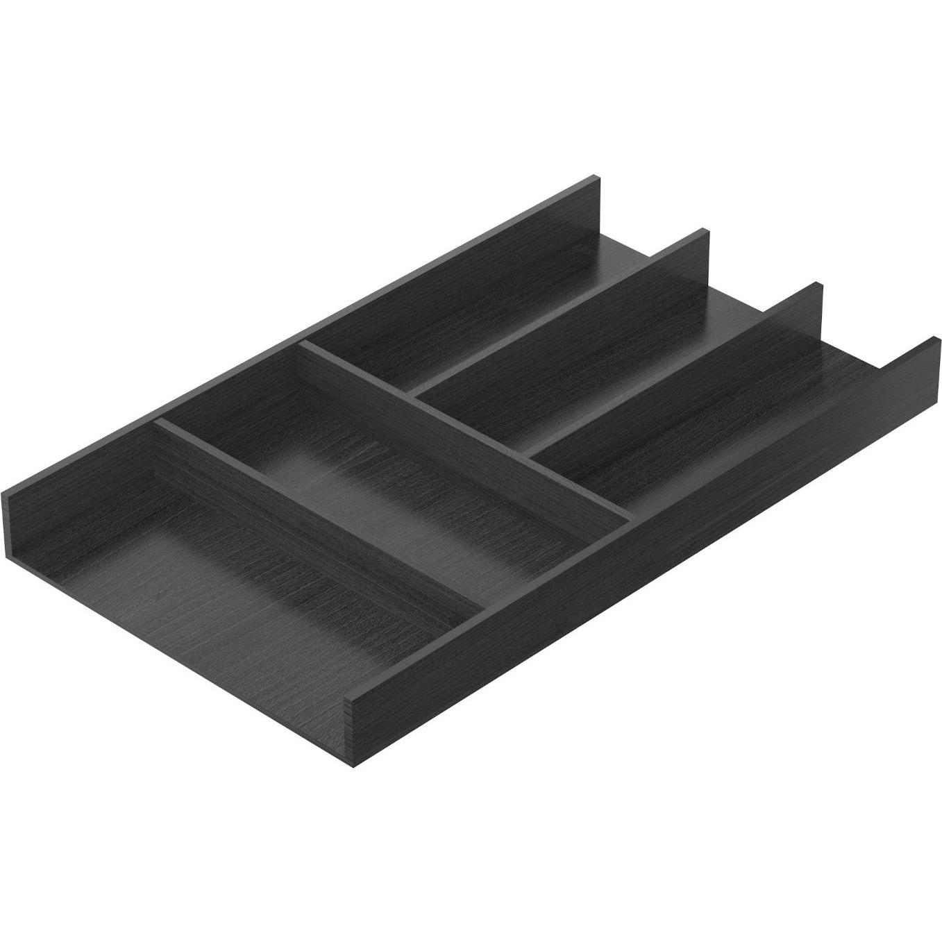 Hettich OrgaTray 270 Besteckeinsatz, Nennlänge 500 mm anthrarit, Besteckkasten, Grau