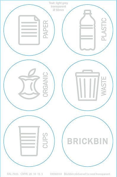 Image du produit ReinigungsBerater Système de tri des déchets BrickBin Récipient pour déchets organiques noir vert 65 L Porte-sacs (65 l)