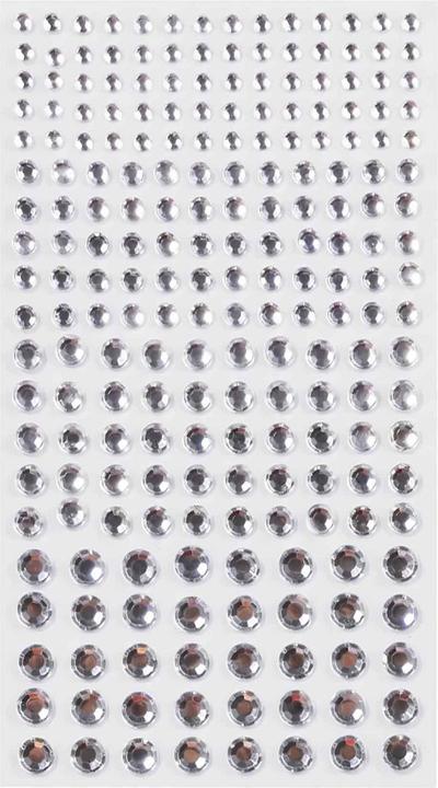 Produktbild Noya Selbstklebende Strasssteine für Gesicht & Körper – Silber (220 Stück, Festival Deko)