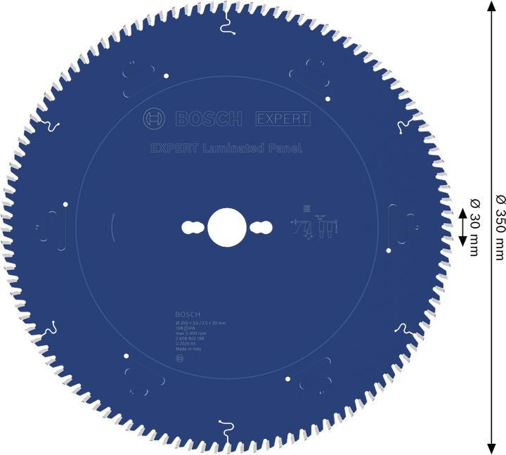 Produktbild Bosch Professional Zubehör EXPERT Laminated Panel Kreissägeblatt, 350x30 mm, T108