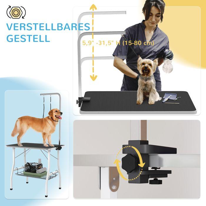 Immagine prodotto Swisshandel24 Hundepflegetisch, höhenverstellbar Trimmtisch für Hunde, klappbar Schertisch (Cane)