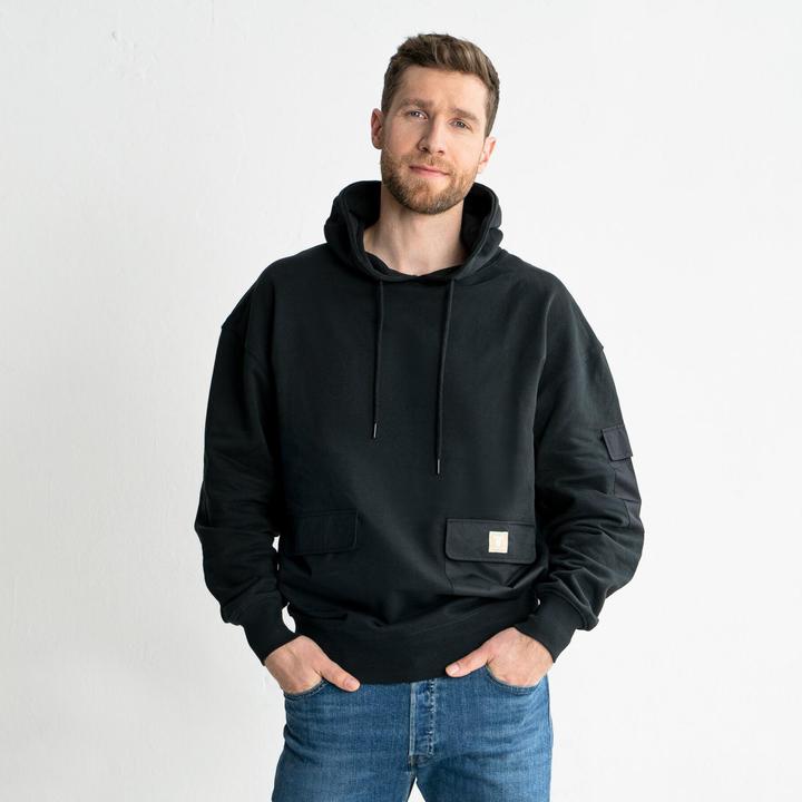 Produktbild Stier Heavy Hoodie Functional Pocket organic cotton S Black (S)