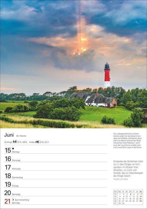 Produktbild Deutsche Küsten Wochenplaner 2026 - Eine Reise in 53 Bildern