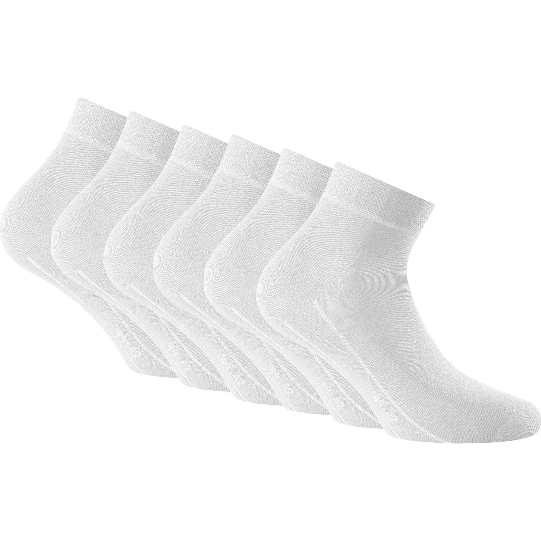 Rohner, Herren, Socken, Socken Sportlich Bequem sitzend, Weiss, (6er Pack, 39 - 42)