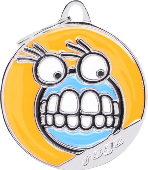 Actual product image Rogz Orange Grinz dog ID tag, diameter 3cm (1 pc) (Dog, General)