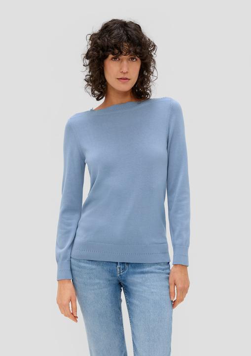Produktbild s.Oliver Strickpullover Longsleeve mit U-Boot-Ausschnitt (36)