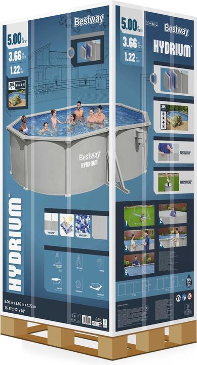 Immagine prodotto Bestway Set piscina ovale Hydrium - 5,00 m x 3,66 m x 1,22 m