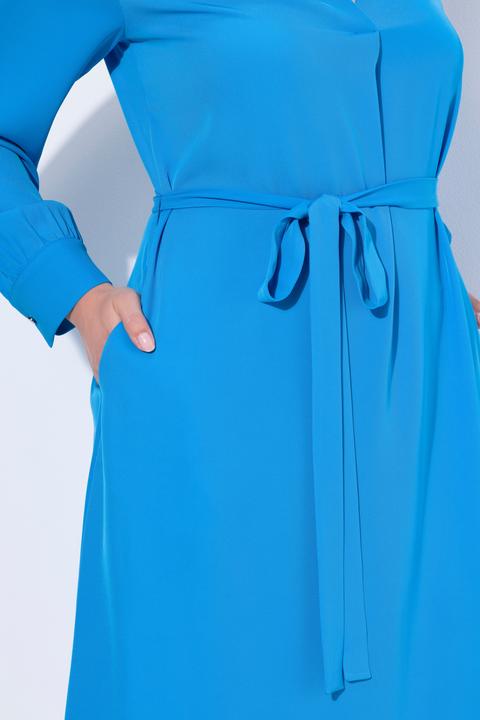 Actual product image Ulla Popken Belted Long Sleeve Midi Dress (54)