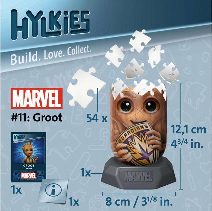 Productafbeelding Ravensburger Hylkies: De nieuwe serie verzamelfiguren om zelf in elkaar te zetten. Figuur #11 - Groot - Voor (54 onderdelen)