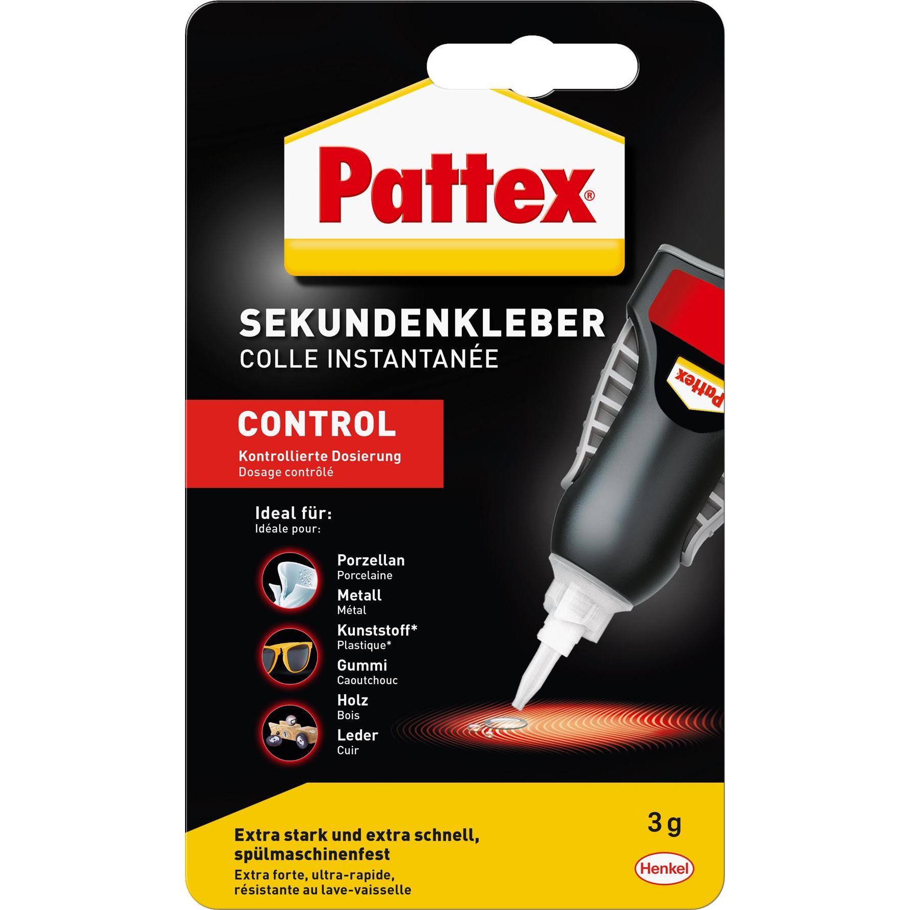 Pattex Trasparente Colla, Superglue Liquid Contol (3 G)