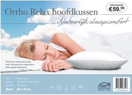 Actual product image Ortho Relax Pillow - 60x70 Cm