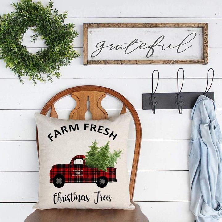 Produktbild Alopini Weihnachten Kissenbezug 4 Stück, Winter Dekokissen (45 x 45 cm)