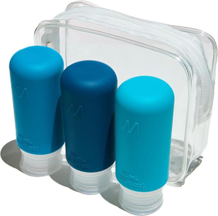 Muitomas Set 3 Stück Reisecontainer (Flüssigkeitsbeutel)