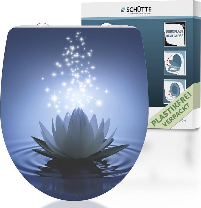 Produktbild Schütte WC Sitz Duroplast WC-Sitz WATER LILY Absenkautomatik Schnellverschluss Quick Release 82582 Seerose