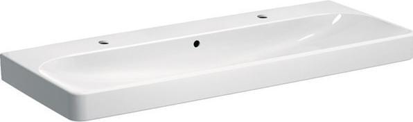 Geberit Waschtisch Smyle Square 120 cm wei mit 2 Hahnlchern mit Beschichtung 500253018 (480 mm, 1200 mm)