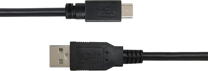 Produktbild Deltaco USB 2.0 Micro B cable, 2.4A, 2m black (2 m, USB 2.0)