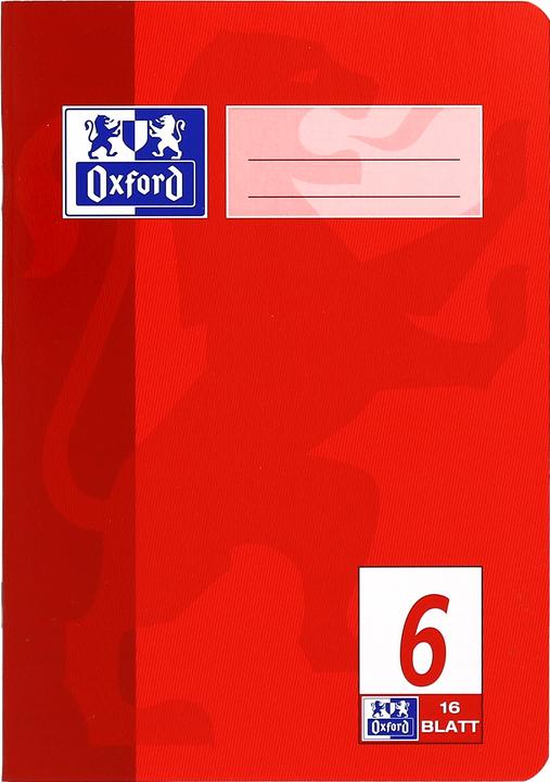 Produktbild Oxford Schulheft, A5, Lineatur 6 (A5, Blanko, Harter Einband)