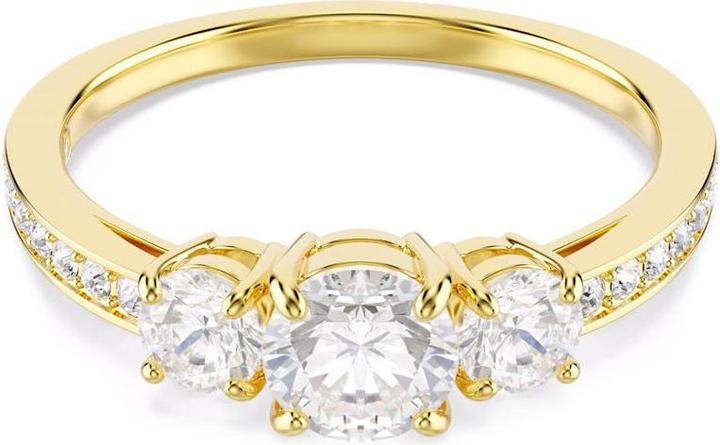 Productafbeelding Swarovski Stilla Attract Ring Rundschliff Weiss Goldlegierungsschicht (60)