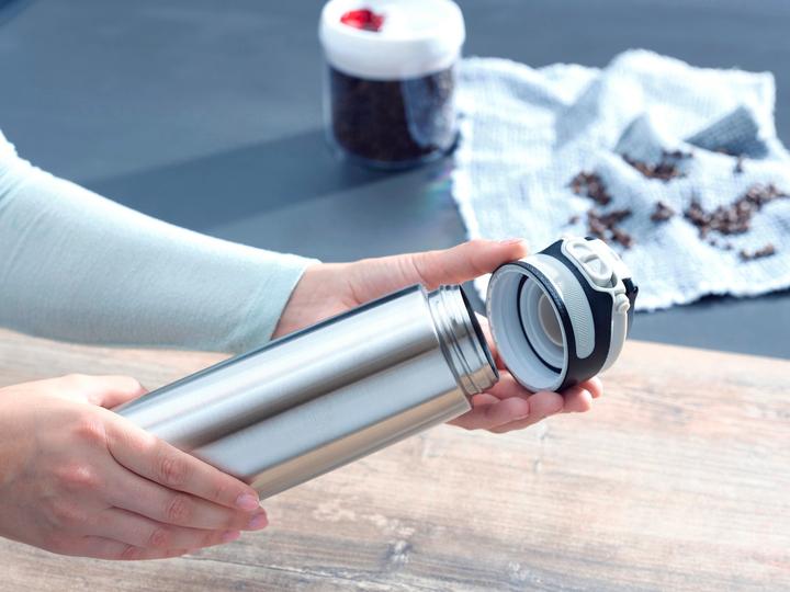 Actual product image Leifheit Borraccia Flip Acciaio Silver 600ml (0.60 l)