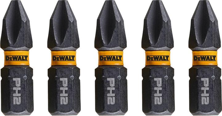 Productafbeelding DeWalt DT7994T-QZ PH2 bits - 5 stuks, 25mm lengte, magnetisch (Cross Phillips PH)