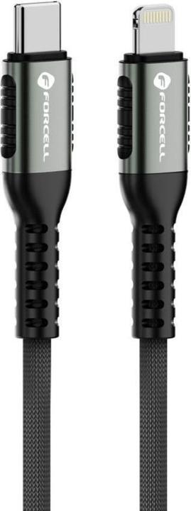 Produktbild Forcell Cable F-ENERGY C259 cable Type C to Lightning PD 3A 27W Cafule 1,2 m black (1.20 m, 27 W)