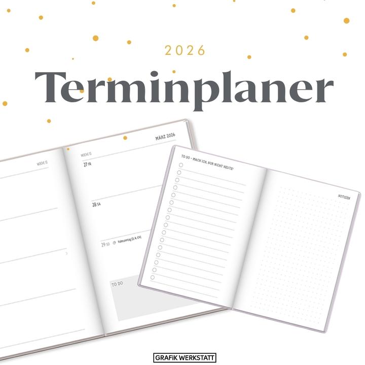 Actual product image Terminplaner Letterart 2026 Smiley (10 x 15 cm, 1 week / 2 pages)