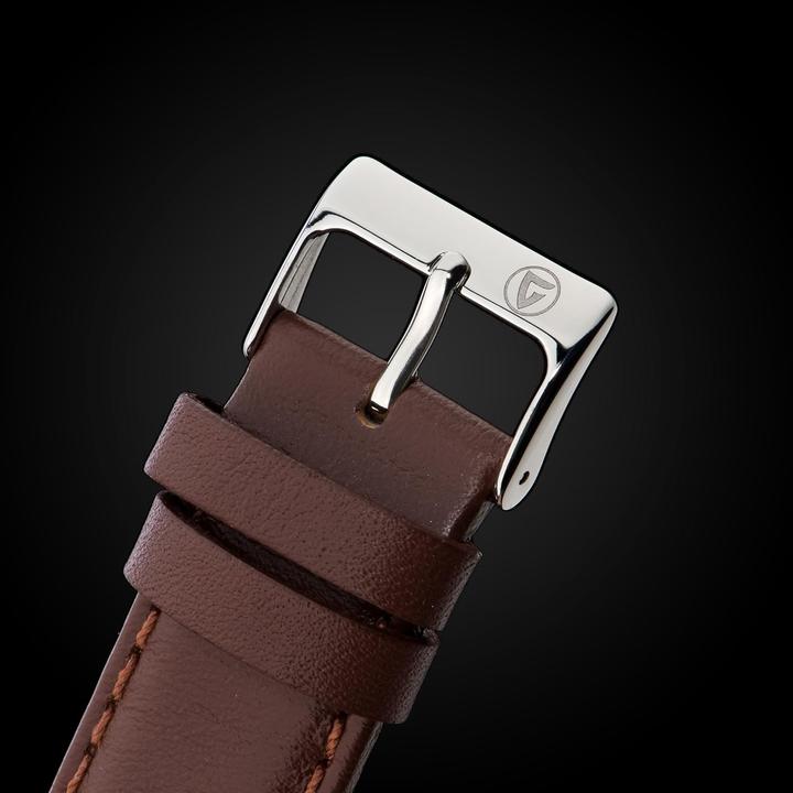 Actual product image Gigandet Elegantes analoges Chronographen-Armbanduhren mit Lederband und 50 m wasserdicht (Chronograph)