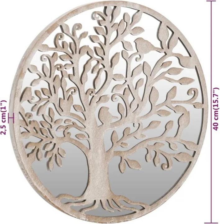 Actual product image vidaXL runder Gartenspiegel (40 cm)