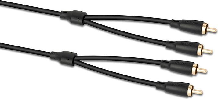 Actual product image QED Connect Cable 2 X Phono (M) To 2 X Phono (M) 0.75 metres QE8101 (0.75 m, Cinch)