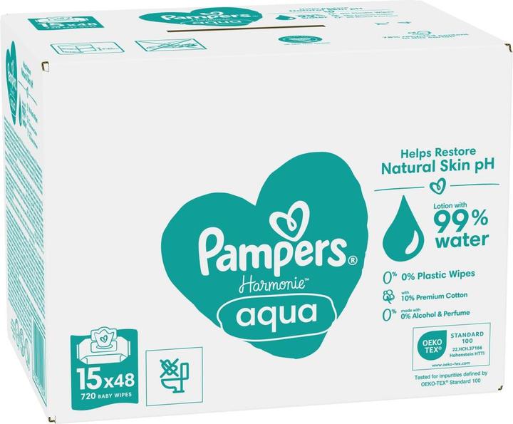 Actual product image Pampers Harmonie Aqua (720 pcs.)