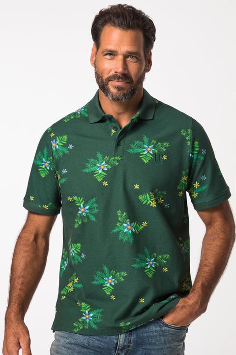 Image du produit JP1880 Polo à manches courtes en maille piquée, avec motf floral - jusqu'au 8 XL (5XL)
