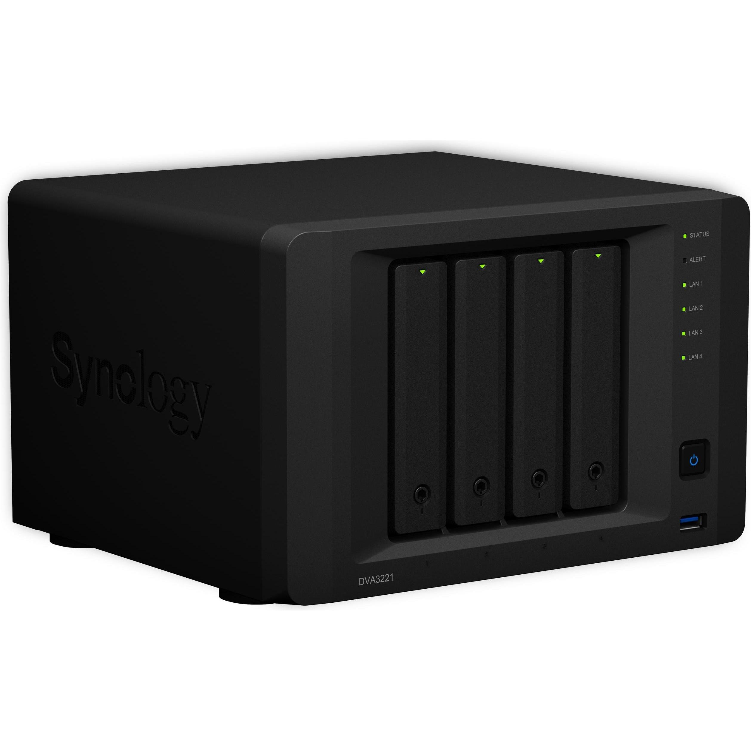 Synology DVA3221 (0 TB), NAS, Schwarz