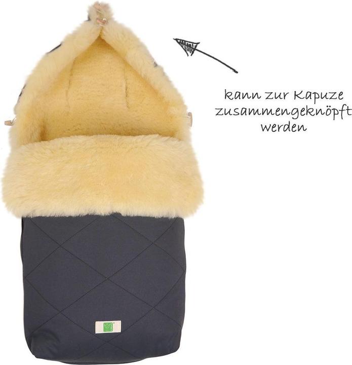 Produktbild Kaiser Lammfell-Fusssack Natura Organic Cotton - Anthracite Fusssäcke für Kinderwagen & Buggys