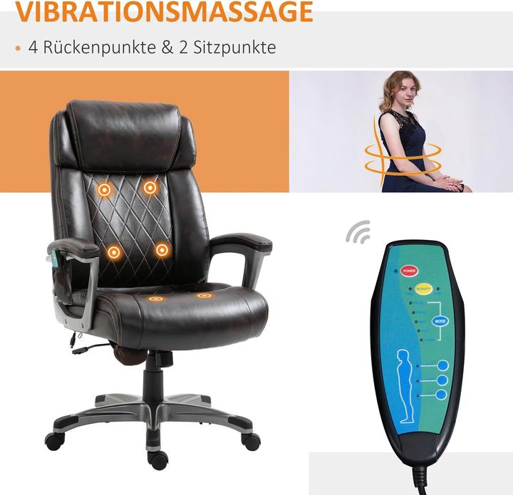 Produktbild Vinsetto Bürostuhl mit Massagefunktion