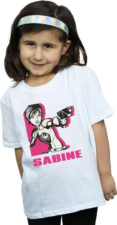 Actual product image Star Wars Girls Rebels Sabine Cotton T-Shirt (140, 146)