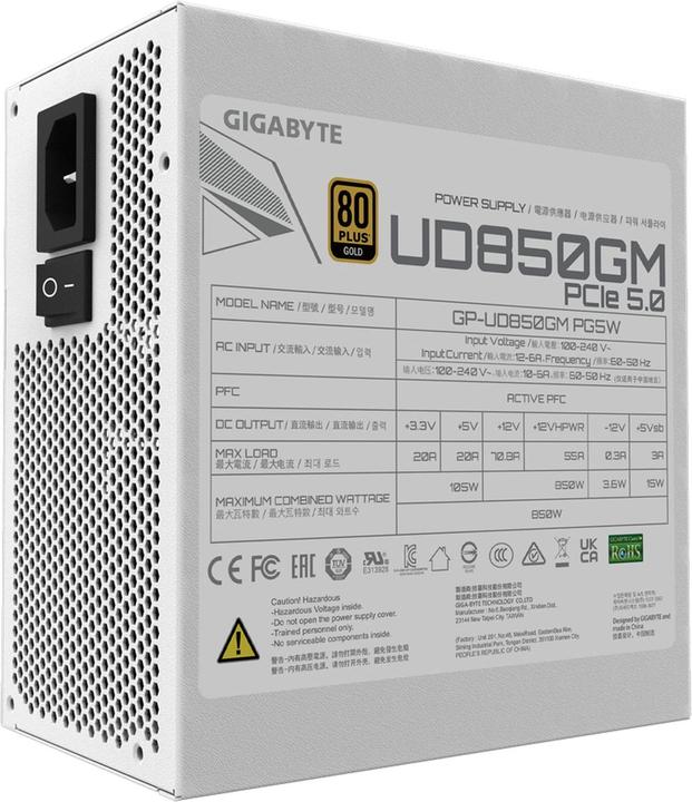 Produktbild Gigabyte UD850GM PG5W (850 W)