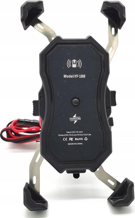Produktbild FreedConn Motorrad-Telefonhalter Mc1w Mit Induktivem Ladegerät + Bm2r Steuerrohrbefestigung