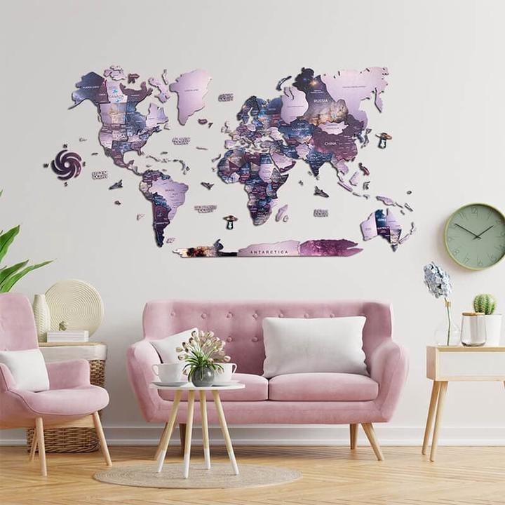 enjoy The Wood 3D Wood World Map M Serius