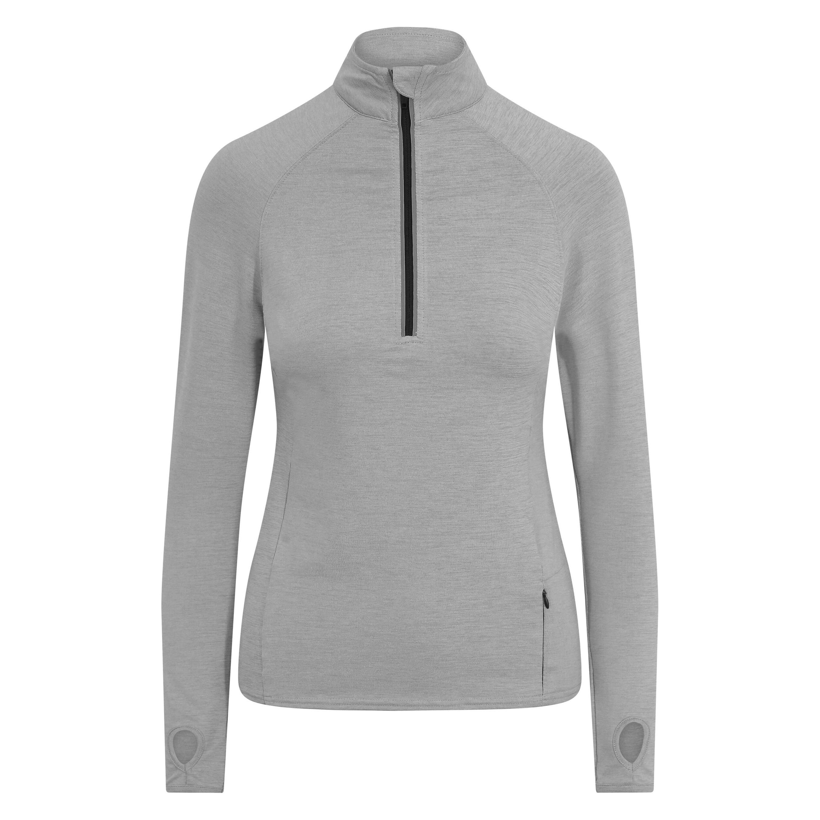 Awdis, Damen, Shirts, Women's Cool-Flex 1/2 Zip Top, Silber, (S)