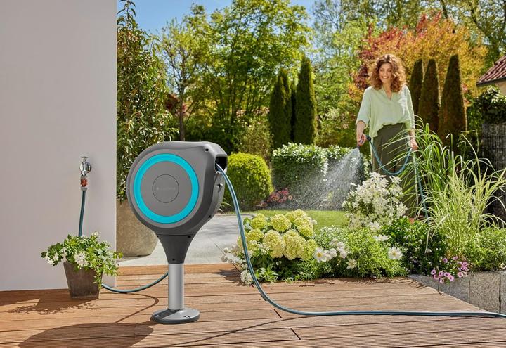 Immagine prodotto Gardena RollUp M - hose reel, Patio, turquoise (20 m)