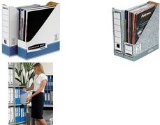 Produktbild Fellowes Archiv-Stehsammler R-Kive PRIMA, weiss-blau aus 100% recycelter Pappe, zu 100% wiederverwertbar (A4)