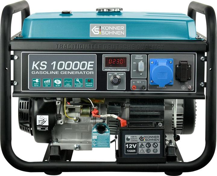 Actual product image Könner & Söhnen Petrolinis Generatorius 7.5kW 230V KS 10000E (7500 W, 25 l)