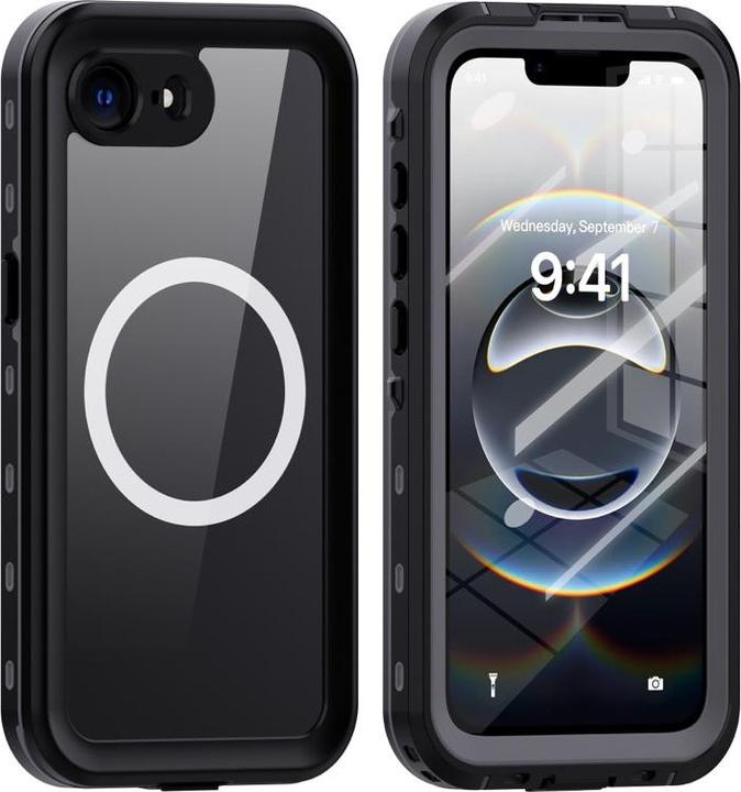 Immagine prodotto Redpepper Apple iPhone 16e - IP68 Dot+ Series Wasserdichtes Outdoor Case mit Magsafe, schwarz (Apple iPhone 16e)