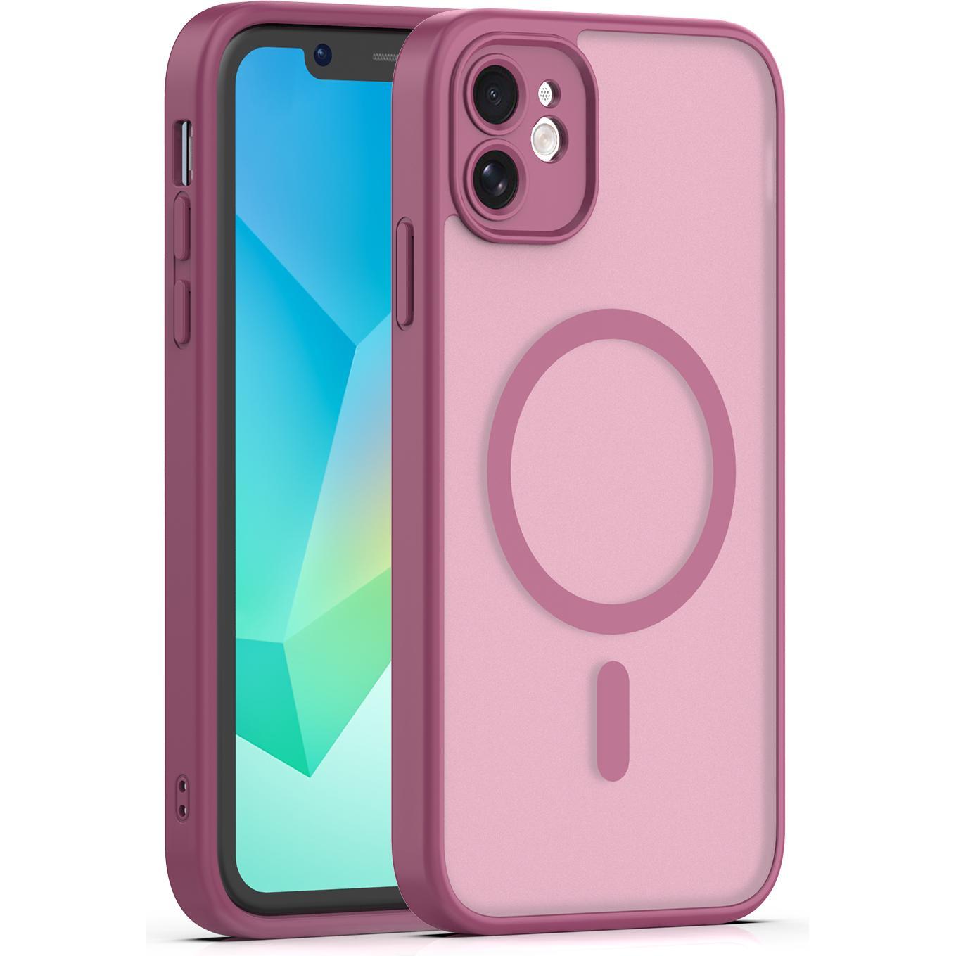 OEM Mag Matt case for iPhone 11 maroon (Apple iPhone 11), Cover smartphone, Marrone