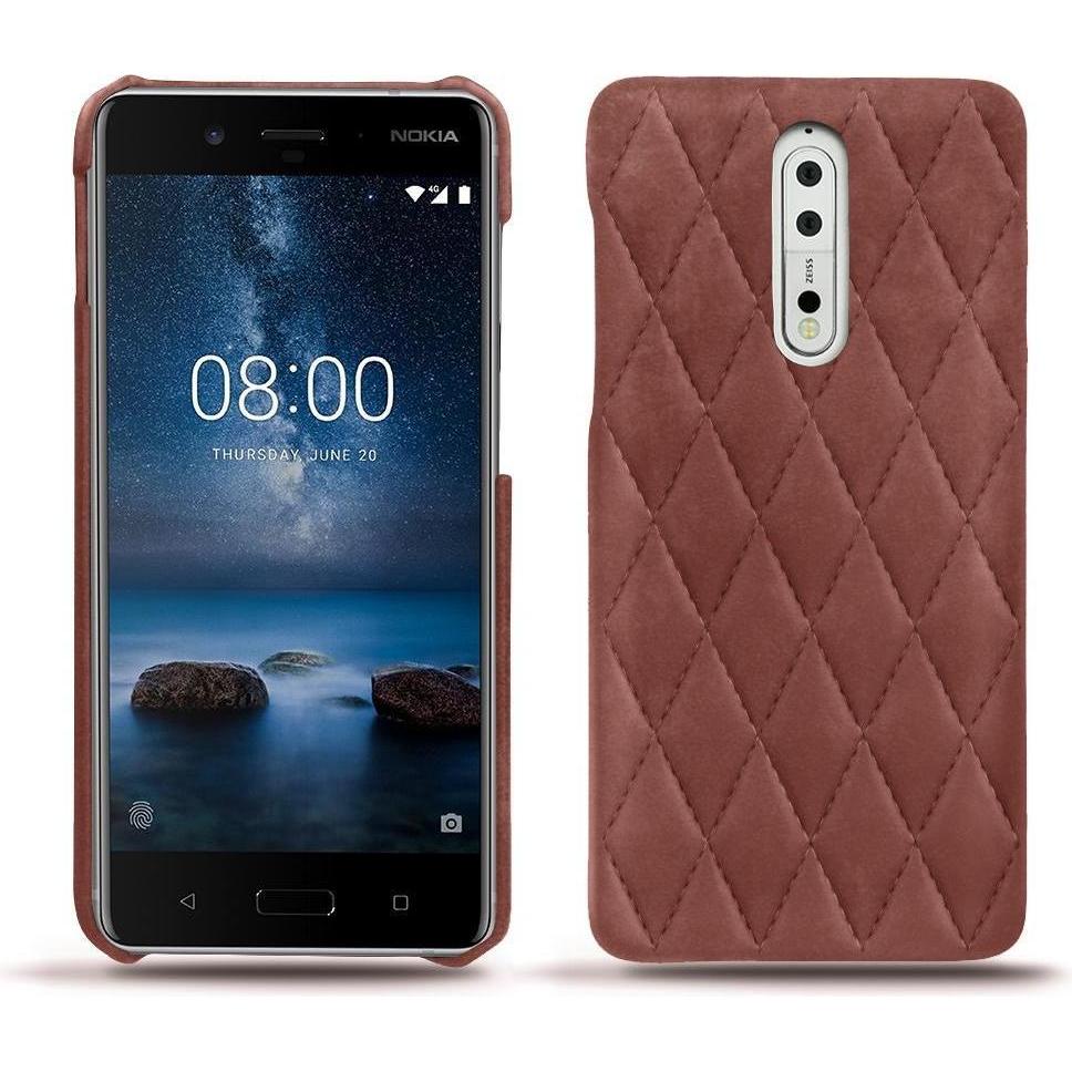 Noreve Lederschutzhülle (Nokia 8), Smartphone Hülle, Rot