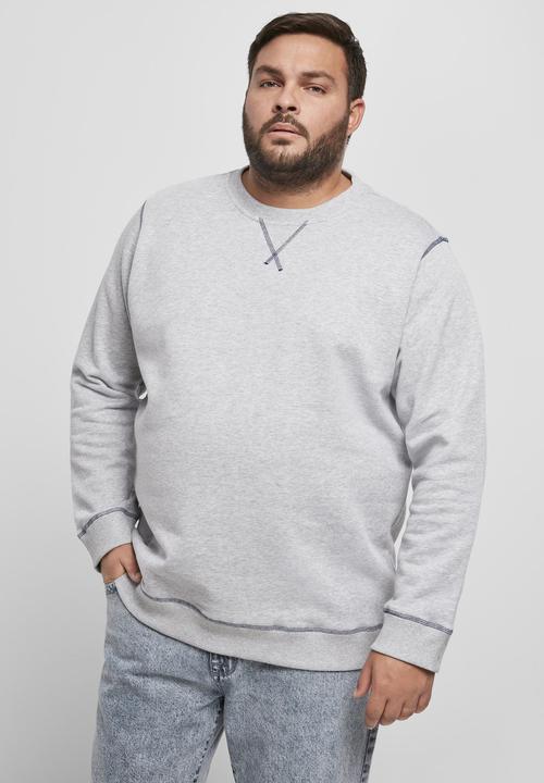 Produktbild Urban Classics Organic Contrast Flatlock Stitched Crew (S)