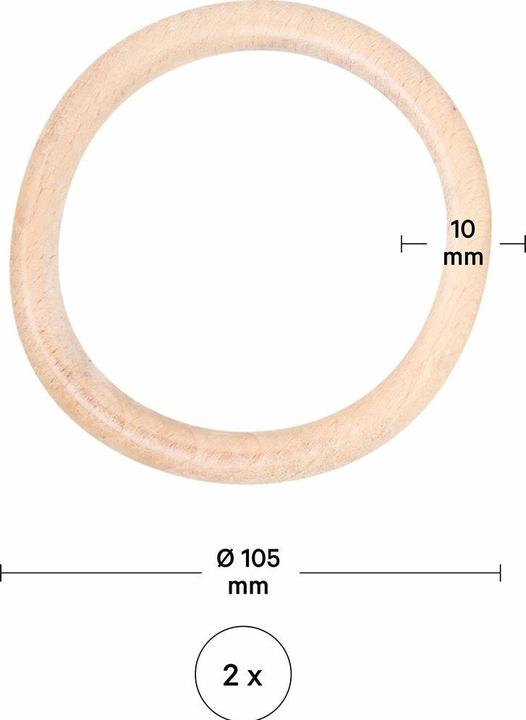 Actual product image I Am Creative Wooden ring set