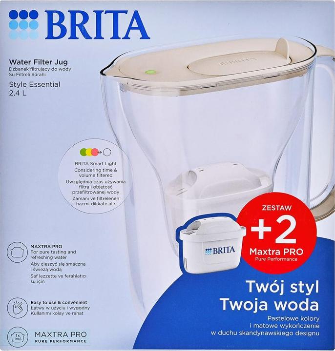 Actual product image Brita Dzbanek filtrujący Dzbanek filtrujšcy Style Essential 2.4l + 2 wkłady, piaskowy (2.40 l)