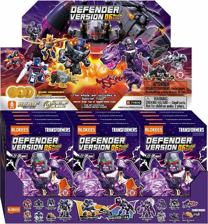Actual product image Blokees Transformers Defender Version 06 Brutal Fang asst 12pcs